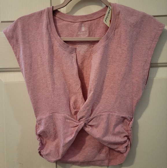NWT Free People FP Movement Twist and Shout Tee, S, Half Court Pink Heat… - Picture 3 of 8